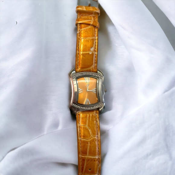 Brighton Ladies Watch, Croc Embossed Leather Band - Picture 1 of 6
